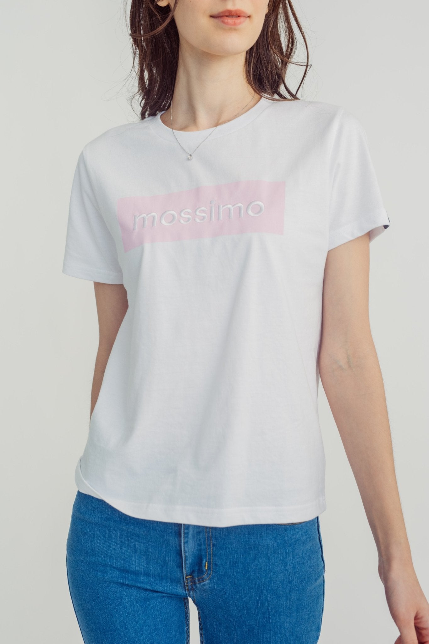 White Stripes with Big Branding Classic Fit Tee - Mossimo PH