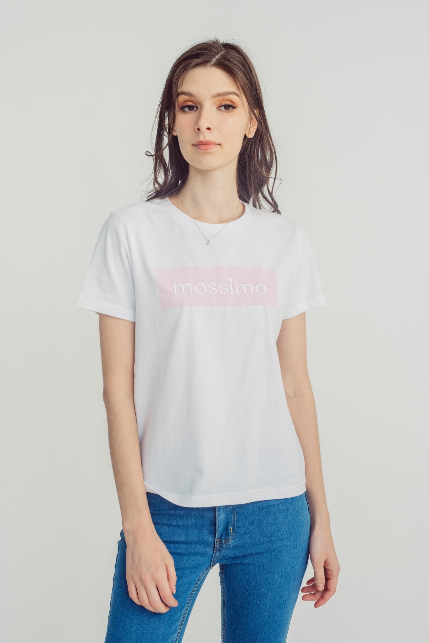 White Stripes with Big Branding Classic Fit Tee - Mossimo PH