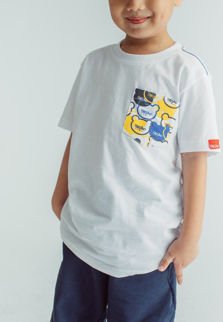 White Unisex Basic Tshirt with Pocket - Mossimo PH