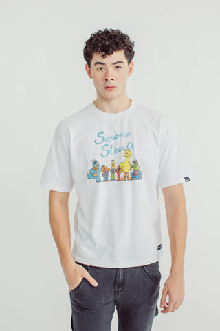 White Unisex with Group Design Oversized Fit Tee - Mossimo PH