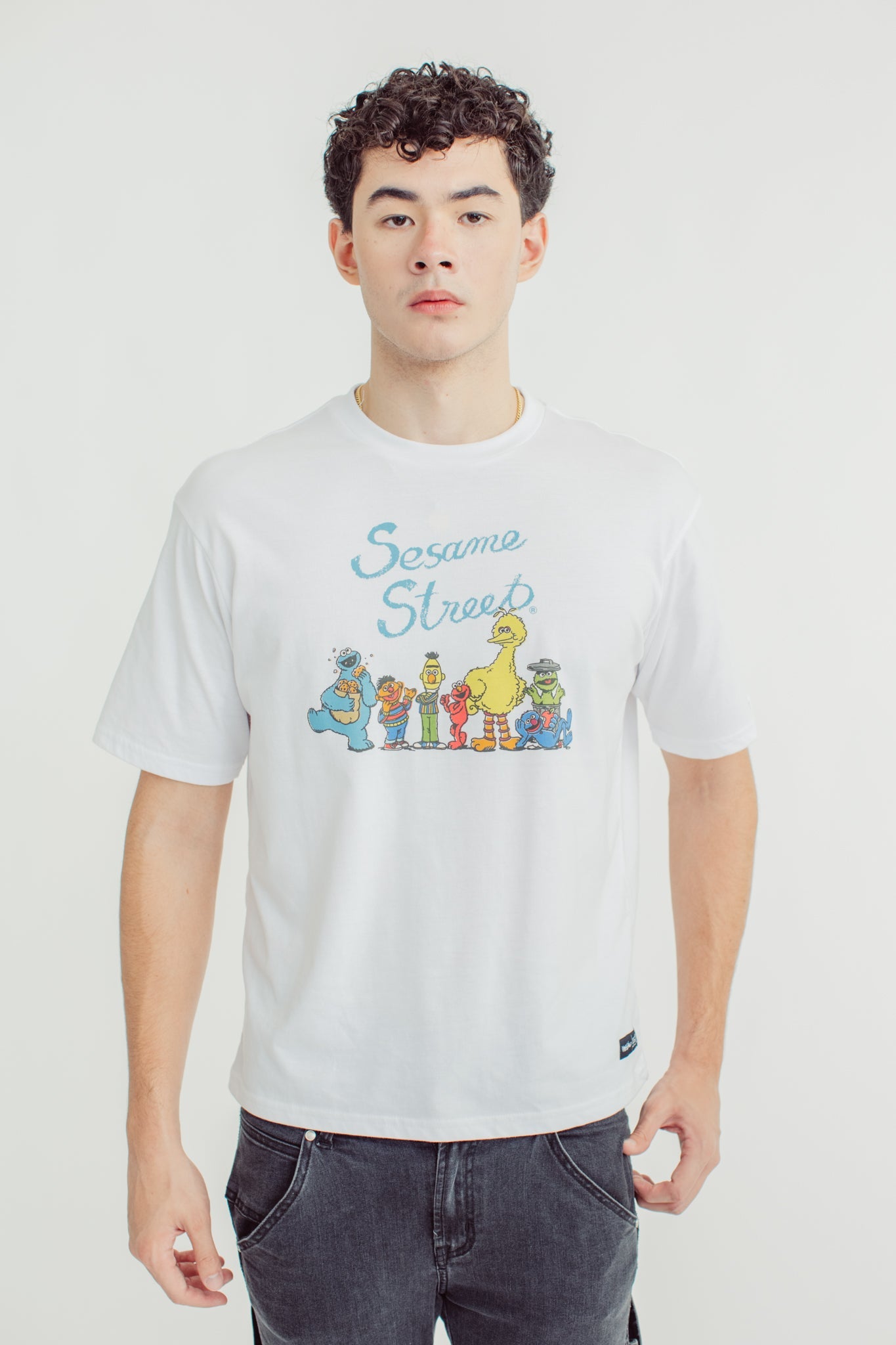 White Unisex with Group Design Oversized Fit Tee - Mossimo PH