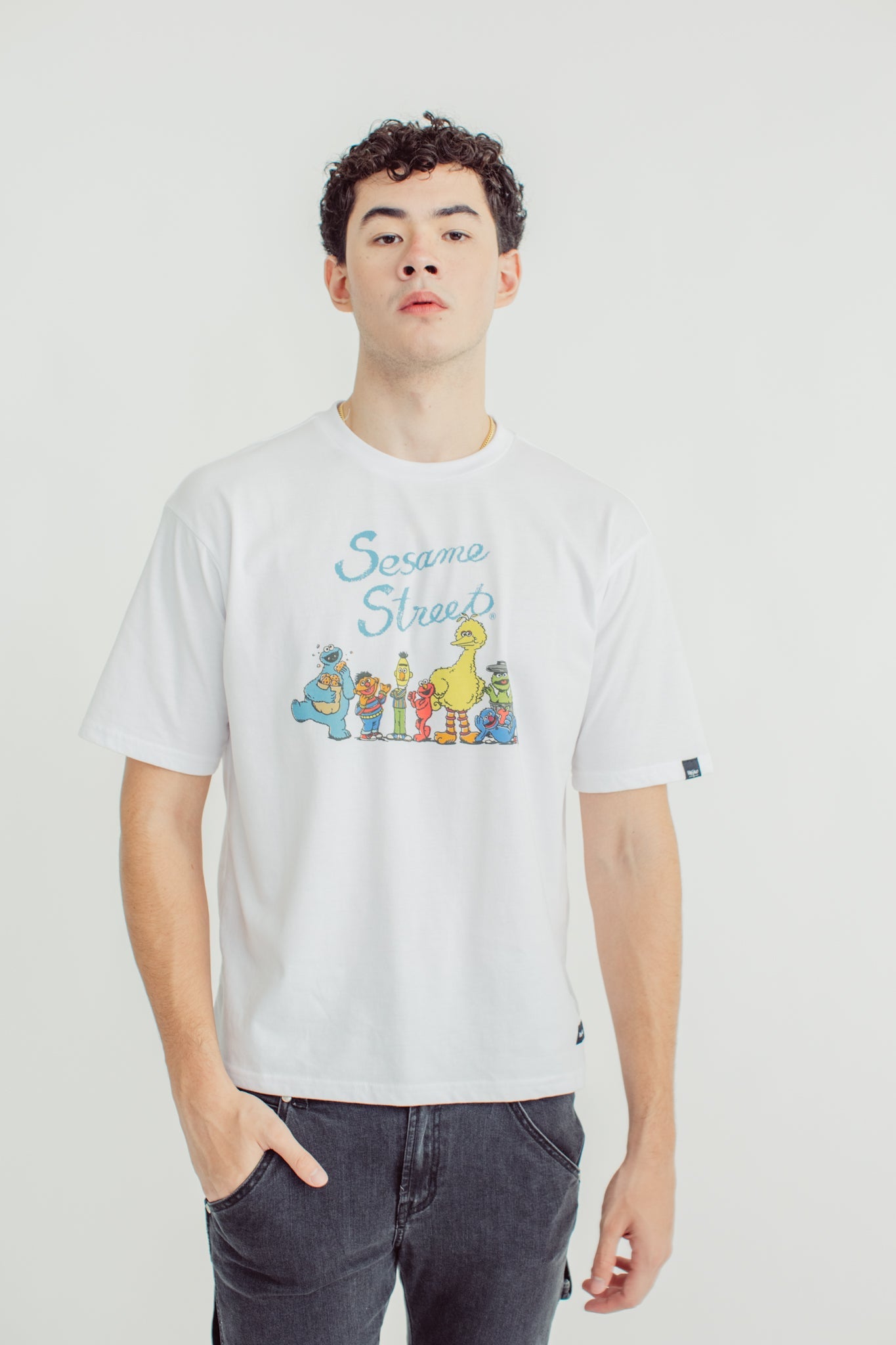 White Unisex with Group Design Oversized Fit Tee - Mossimo PH