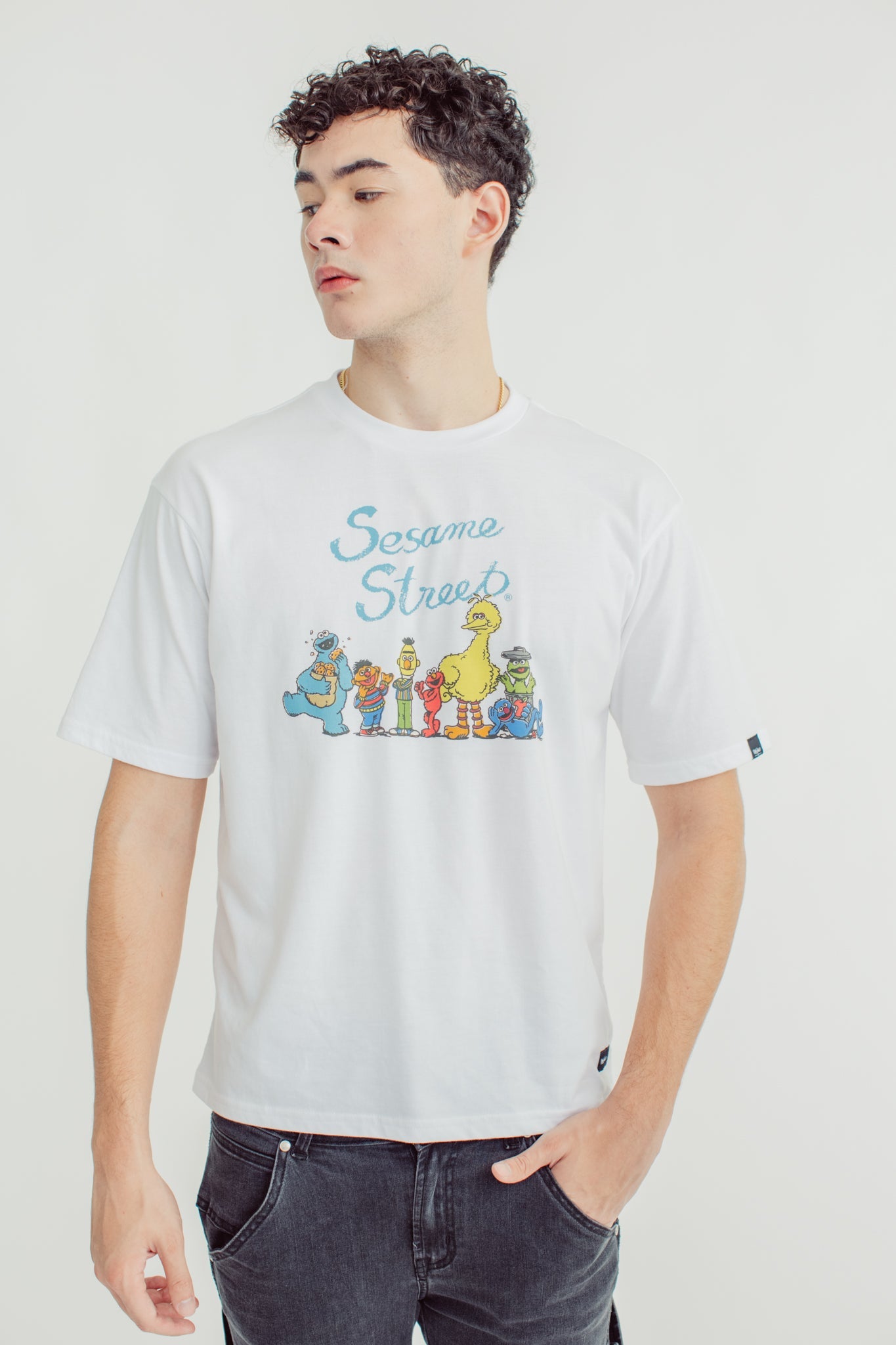 White Unisex with Group Design Oversized Fit Tee - Mossimo PH