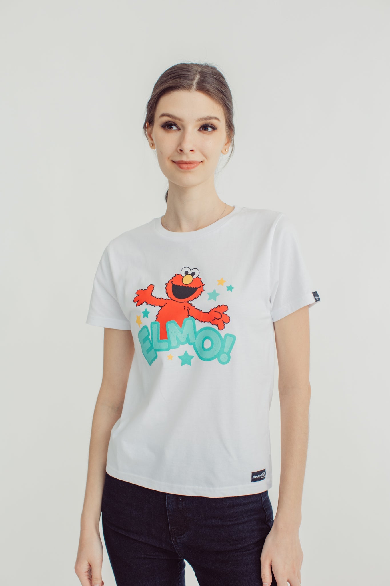 White with Elmo Big Print Classic Fit Tee - Mossimo PH