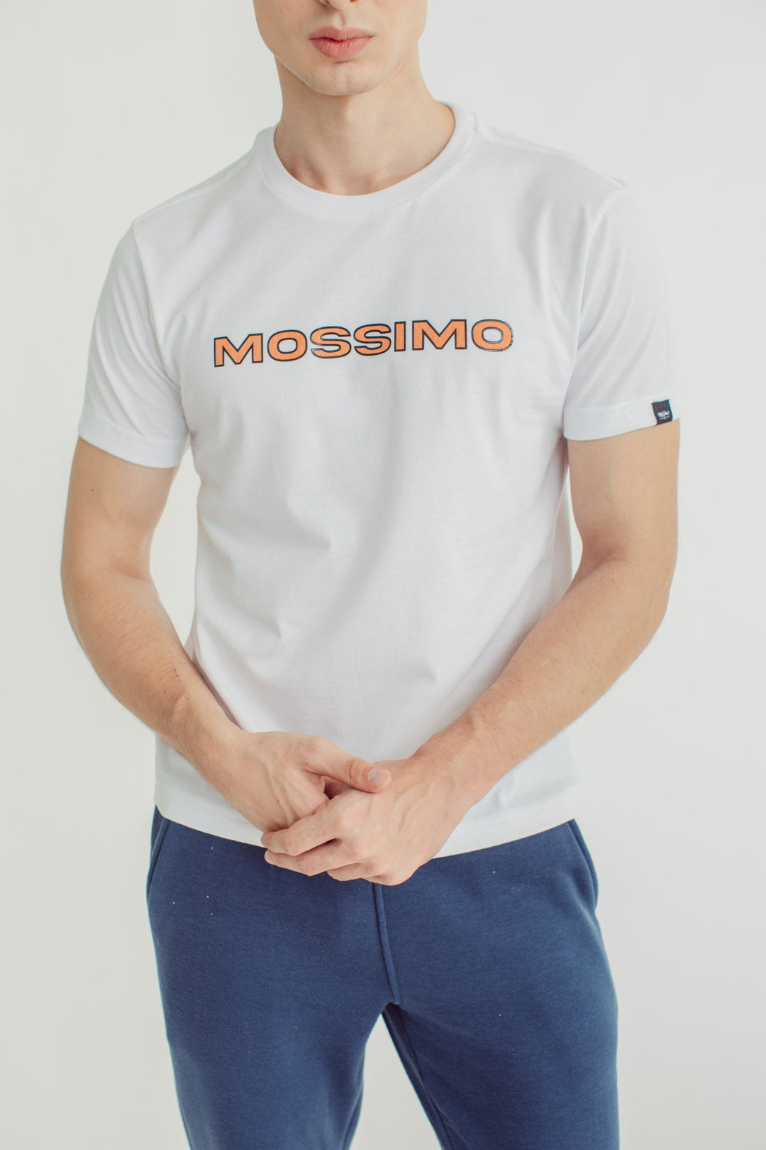 White with Heat Transfer Applique Muscle Fit Tee - Mossimo PH