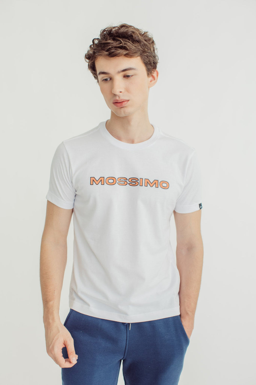 White with Heat Transfer Applique Muscle Fit Tee - Mossimo PH