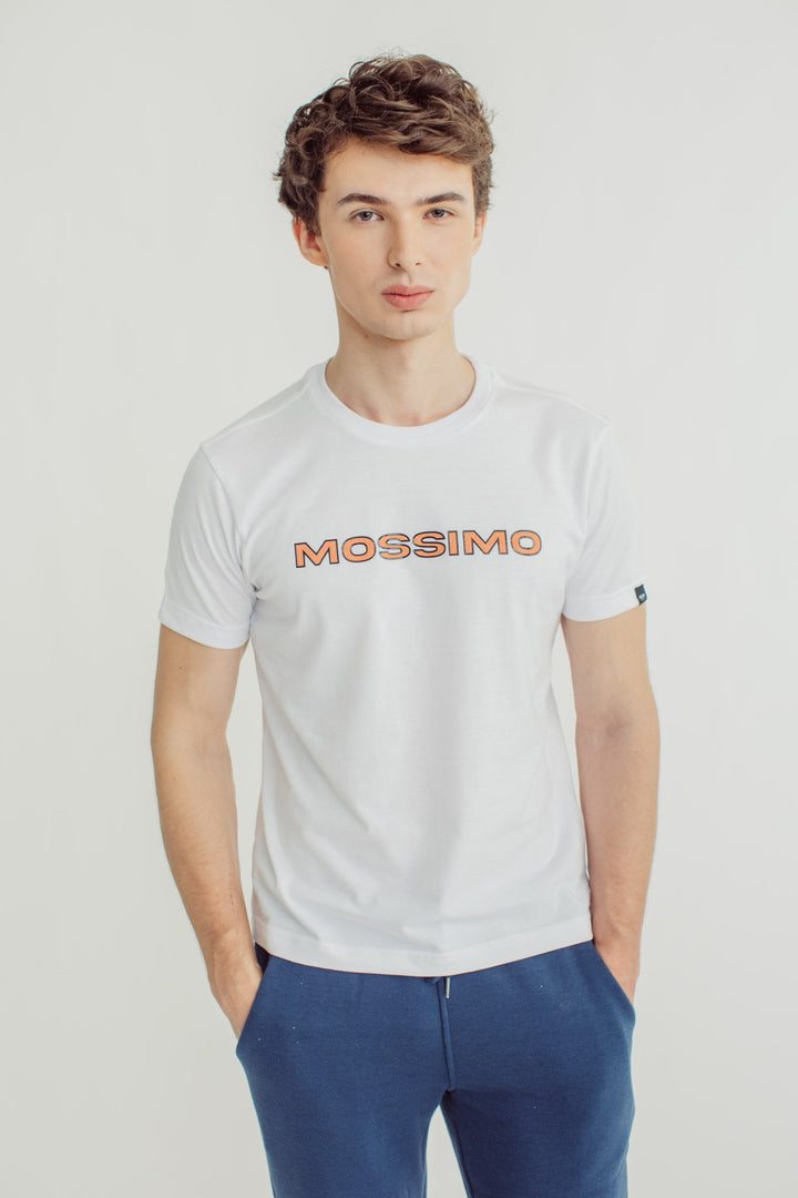 White with Heat Transfer Applique Muscle Fit Tee - Mossimo PH