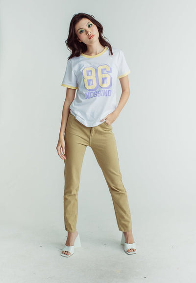 White with Mossimo 86 Big Varsity Soft Touch Print Classic Fit Tee - Mossimo PH