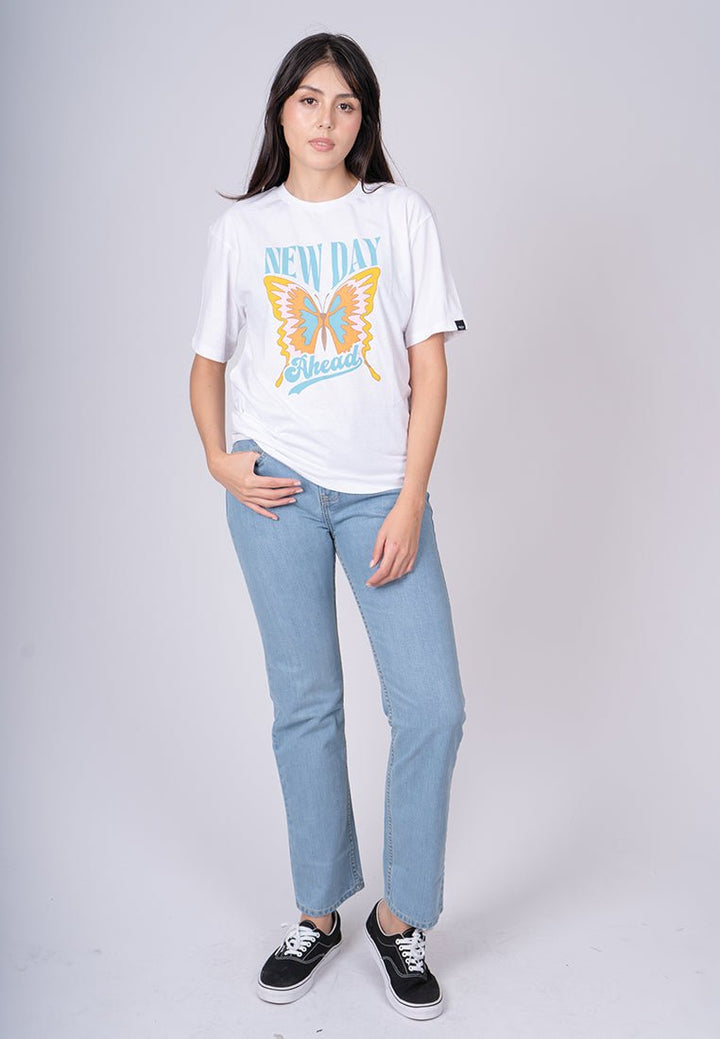 White with New Day Ahead Modern Fit Tee - Mossimo PH