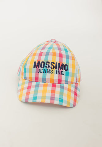 White Yellow Mosskids Check Patterned Cotton Cap - Mossimo PH
