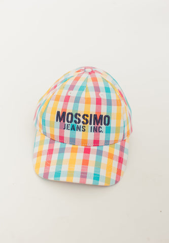 White Yellow Mosskids Check Patterned Cotton Cap - Mossimo PH