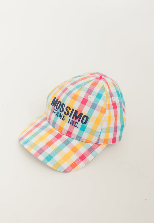 White Yellow Mosskids Check Patterned Cotton Cap - Mossimo PH