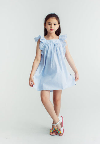 Yara Blue Girls Frill Sleeve Dress - Mossimo PH