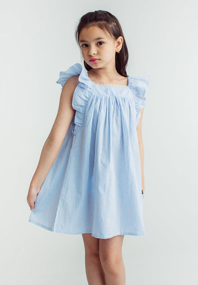 Yara Blue Girls Frill Sleeve Dress - Mossimo PH