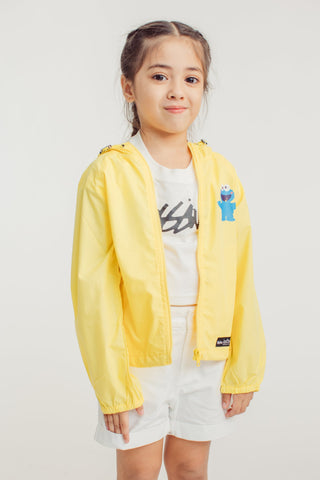 Yellow Cookie Monster Kids Jacket with Carry on Pouch - Mossimo PH