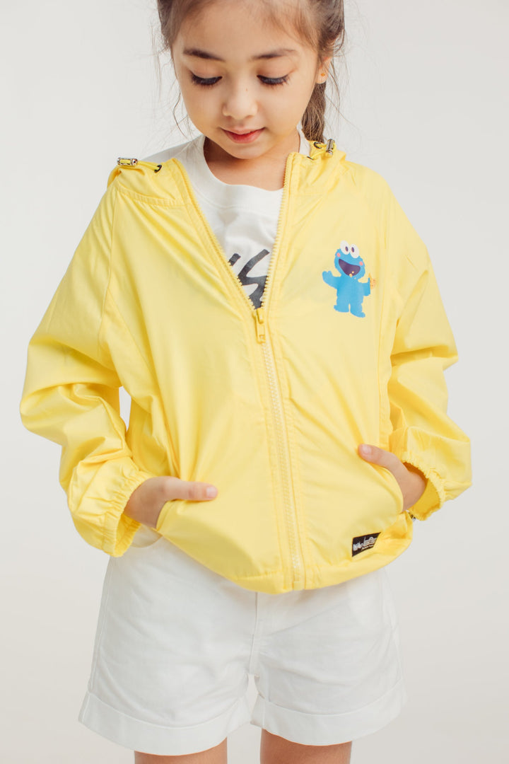 Yellow Cookie Monster Kids Jacket with Carry on Pouch - Mossimo PH