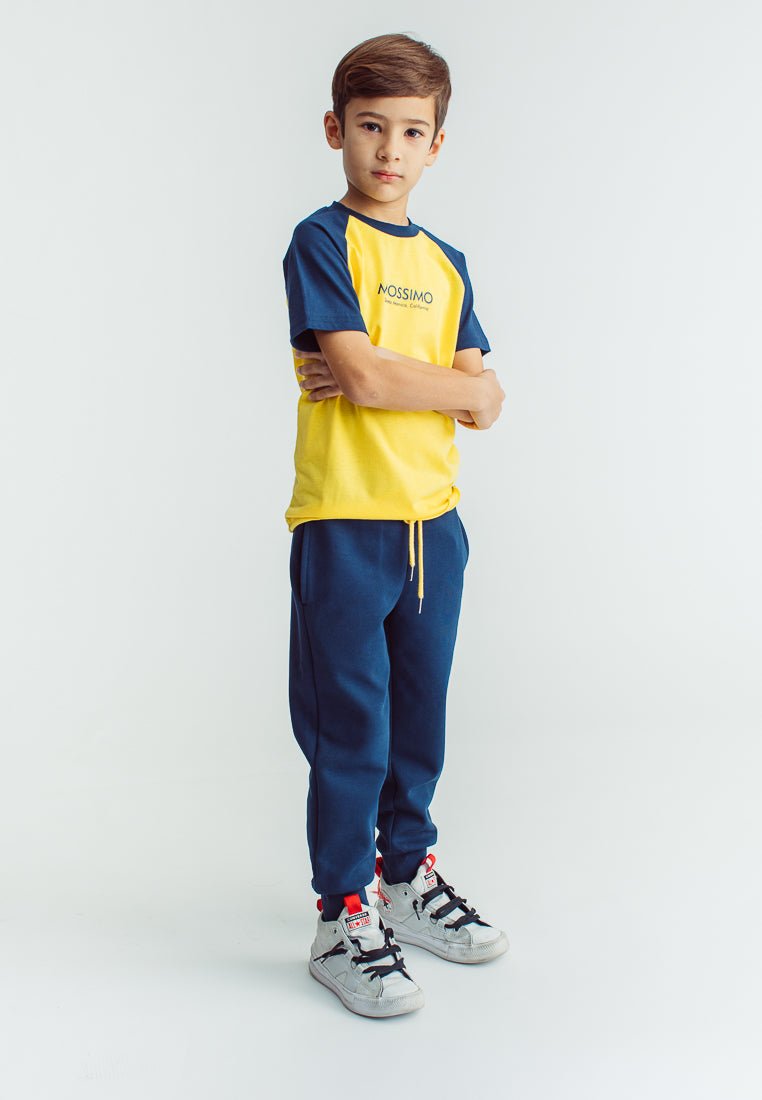 Yellow Navy Blue Raglan Tee and Jogger Set Kids - Mossimo PH