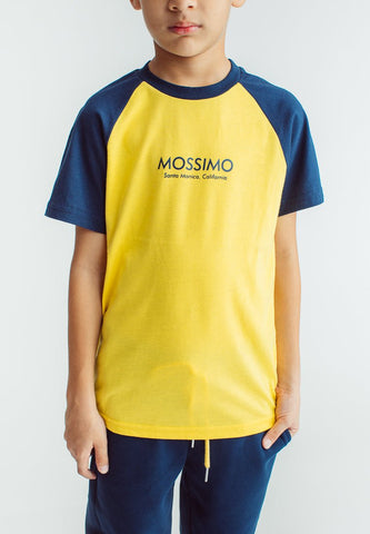 Yellow Navy Blue Raglan Tee and Jogger Set Kids - Mossimo PH