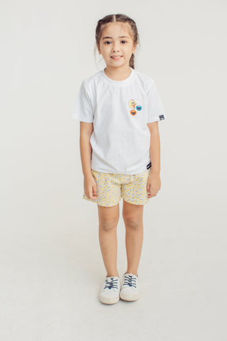 Yellow Printed Pull on Shorts Kids Girls - Mossimo PH