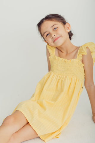 Yellow Shirred Ruffle Cami Dress Kids - Mossimo PH