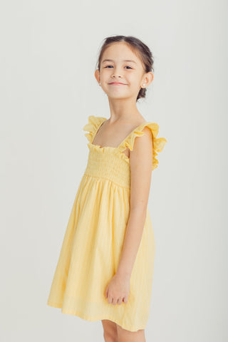 Yellow Shirred Ruffle Cami Dress Kids - Mossimo PH