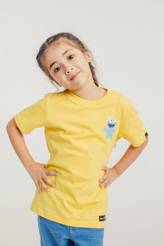 Yellow with Cookie Monster in Front and Back Basic Tshirt Kids - Mossimo PH