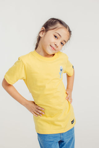 Yellow with Cookie Monster in Front and Back Basic Tshirt Kids - Mossimo PH