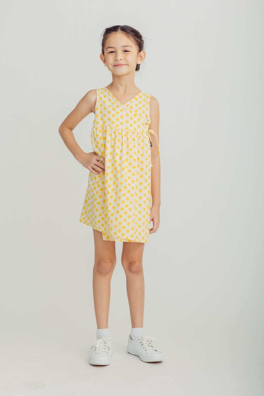 Yellow Wrap Around Printed Dress Kids - Mossimo PH
