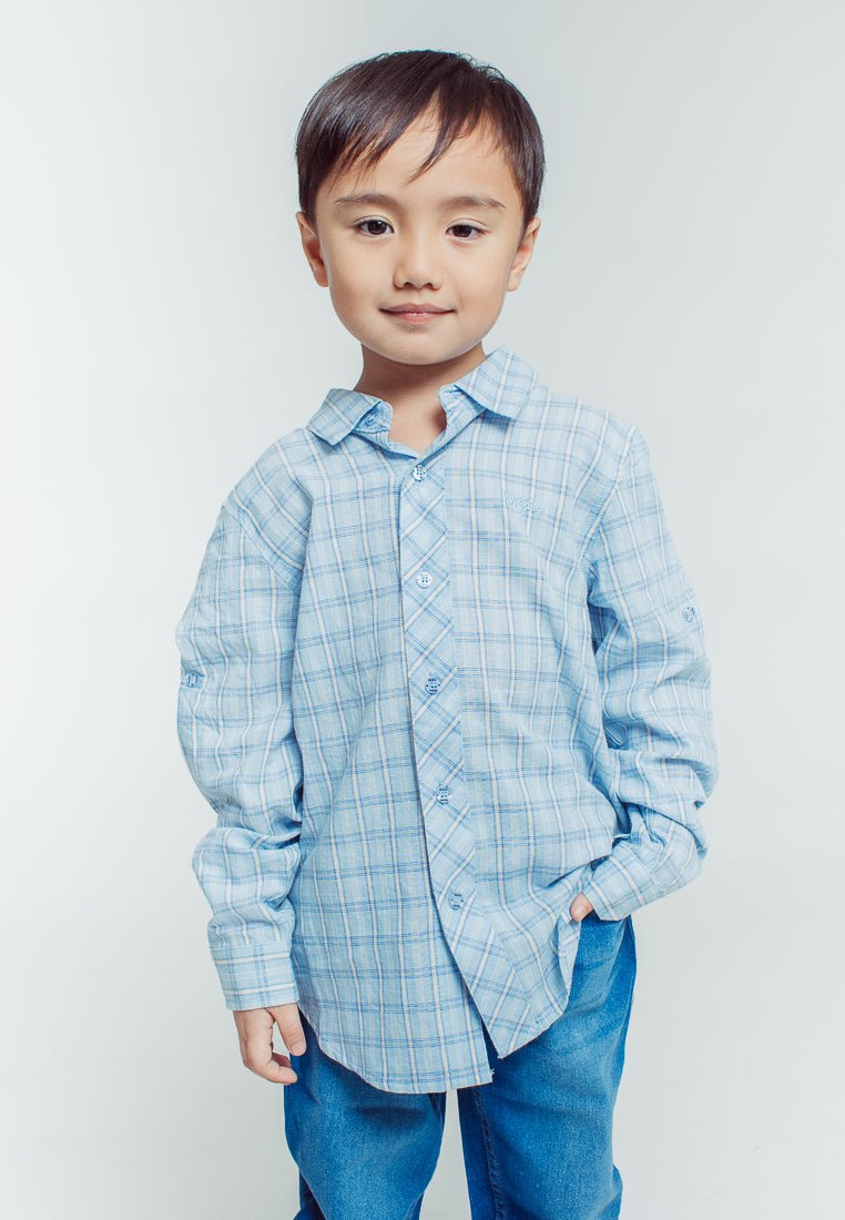 Zeus Marina Boys Long Sleeved Checkered Shirt - Mossimo PH