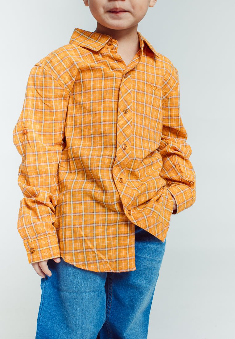 Zeus Musk Melon Boys Long Sleeved Checkered Shirt - Mossimo PH