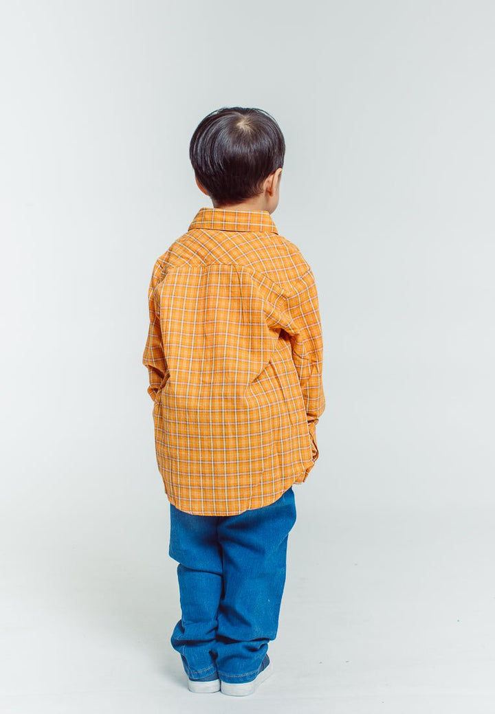 Zeus Musk Melon Boys Long Sleeved Checkered Shirt - Mossimo PH