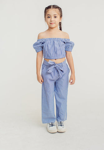 Zia Blue Crop Top and Set Pants Girls Kids - Mossimo PH