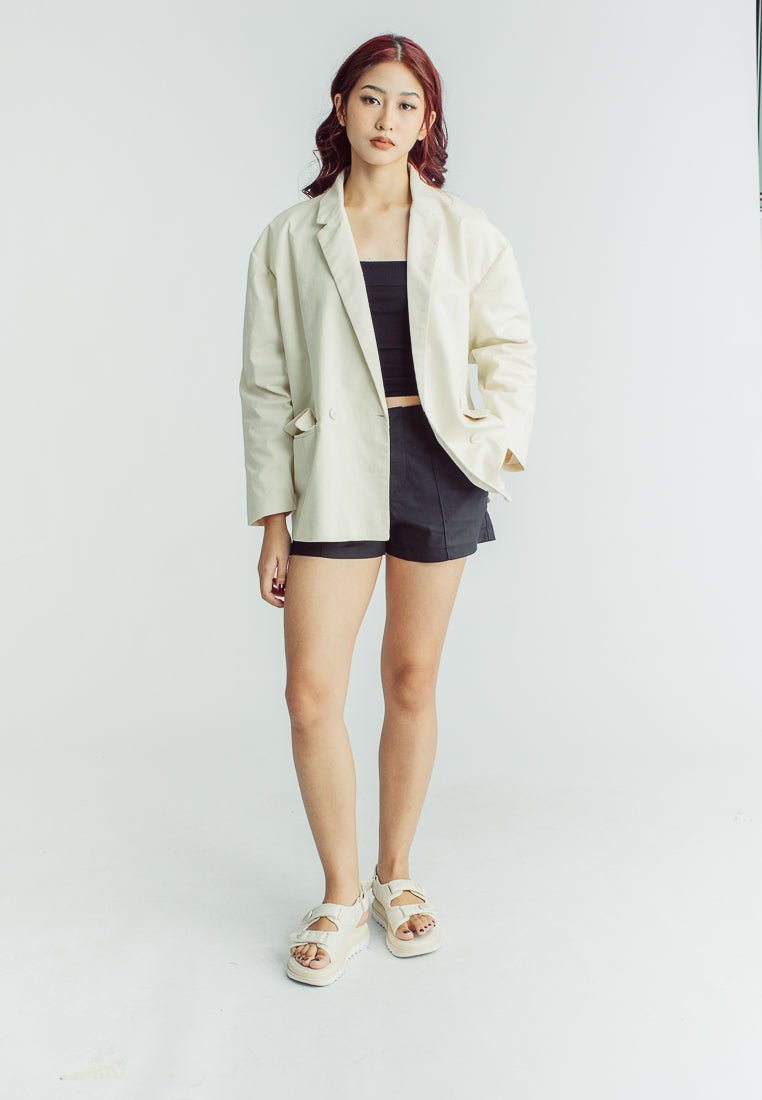 Zyrah Sand Oversized Blazer - Mossimo PH