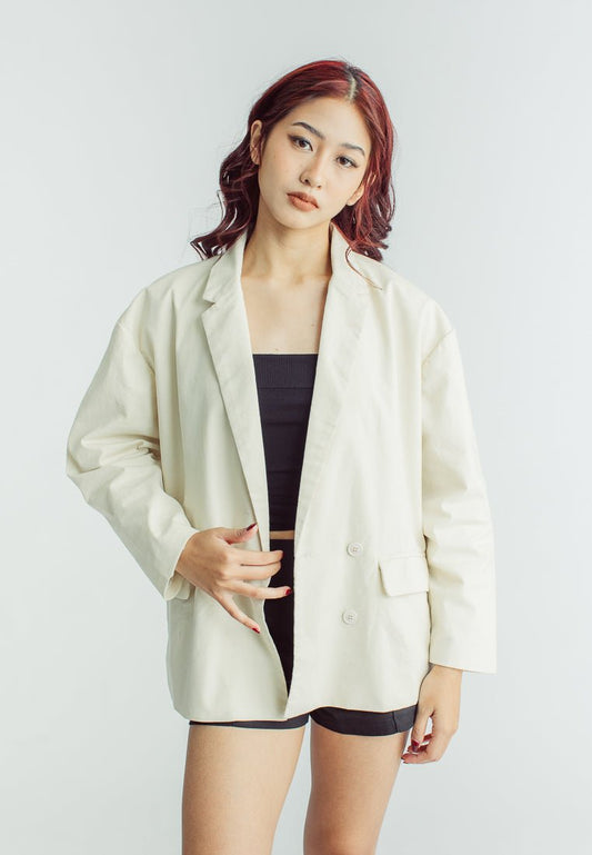Zyrah Sand Oversized Blazer - Mossimo PH